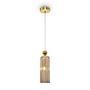 Pendelleuchte Antic Farbglas Metall Durchscheinend Gold 3