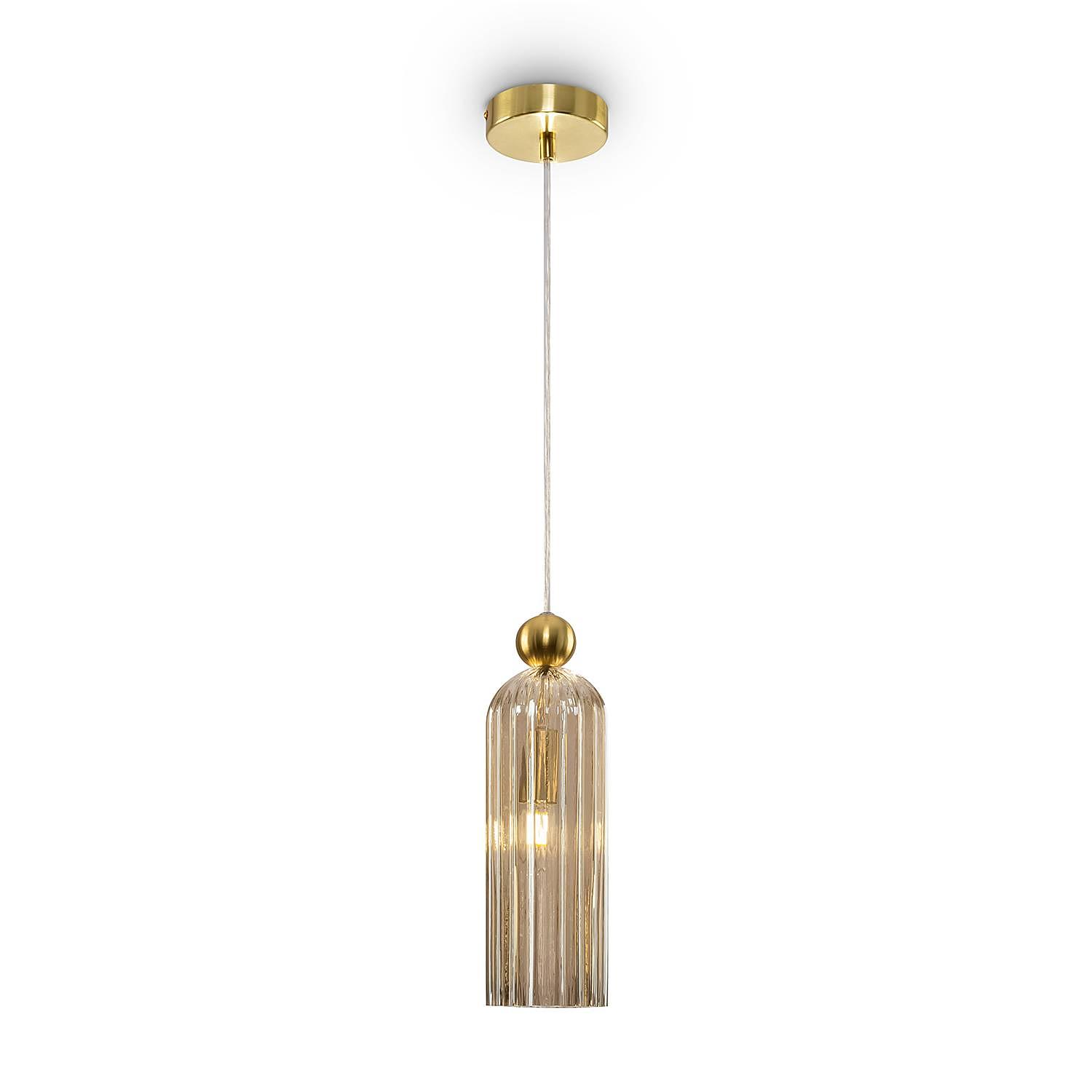 Pendelleuchte Antic Farbglas Metall Durchscheinend Gold 3