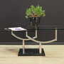 Vintage Coffee Table Metal Glass Transparent 1990s 6