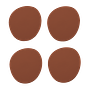 4x Stone Coasters 100% Recycled Leather Cocoa 0