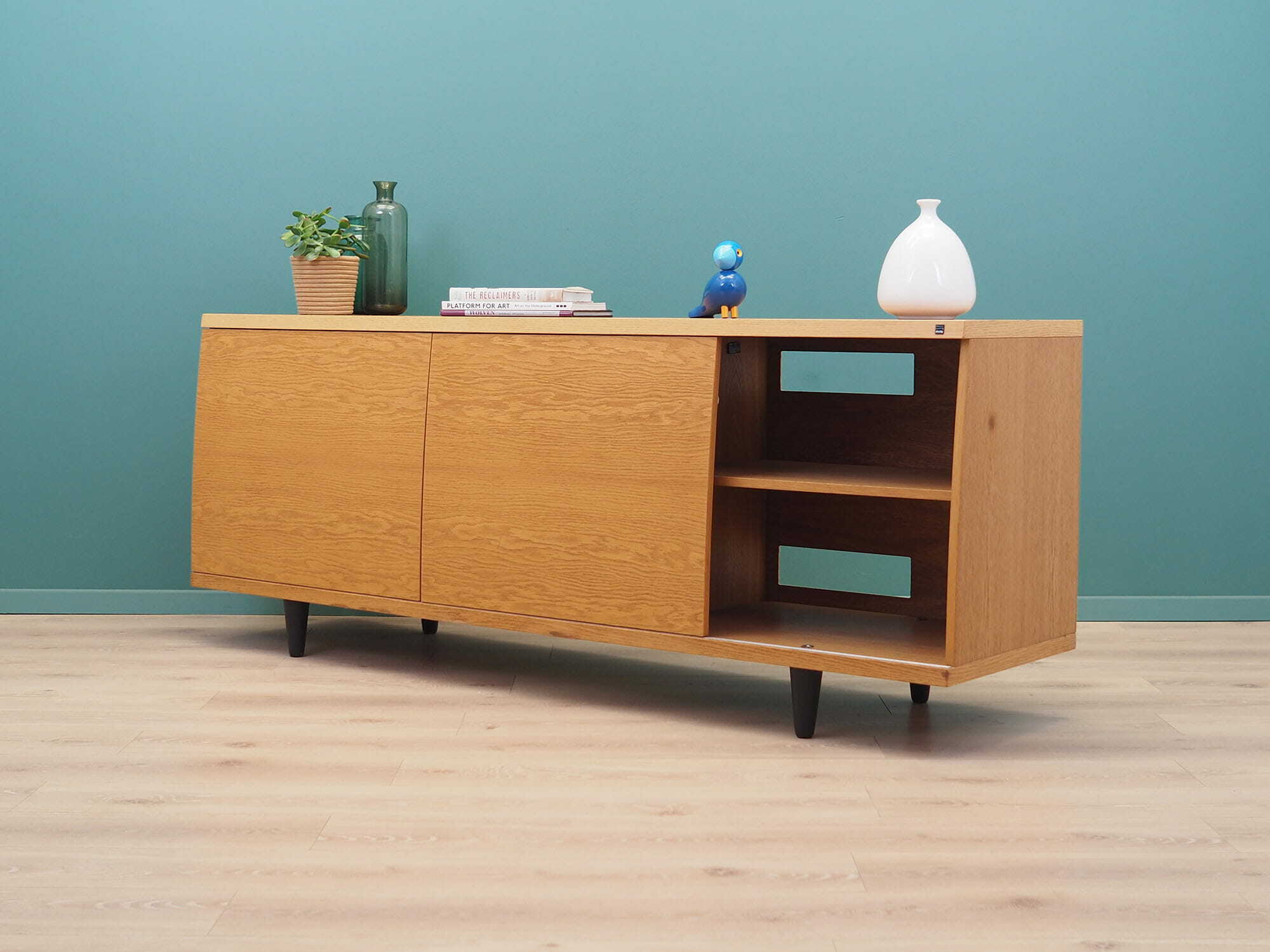 Vintage Sideboard Holz Beige 1990er Jahre 4