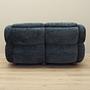 2-Sitzer Sofa Velours Blau 1970er Jahre 5