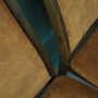 6x Chair Beech wood Velvet Brown 1960s 5
