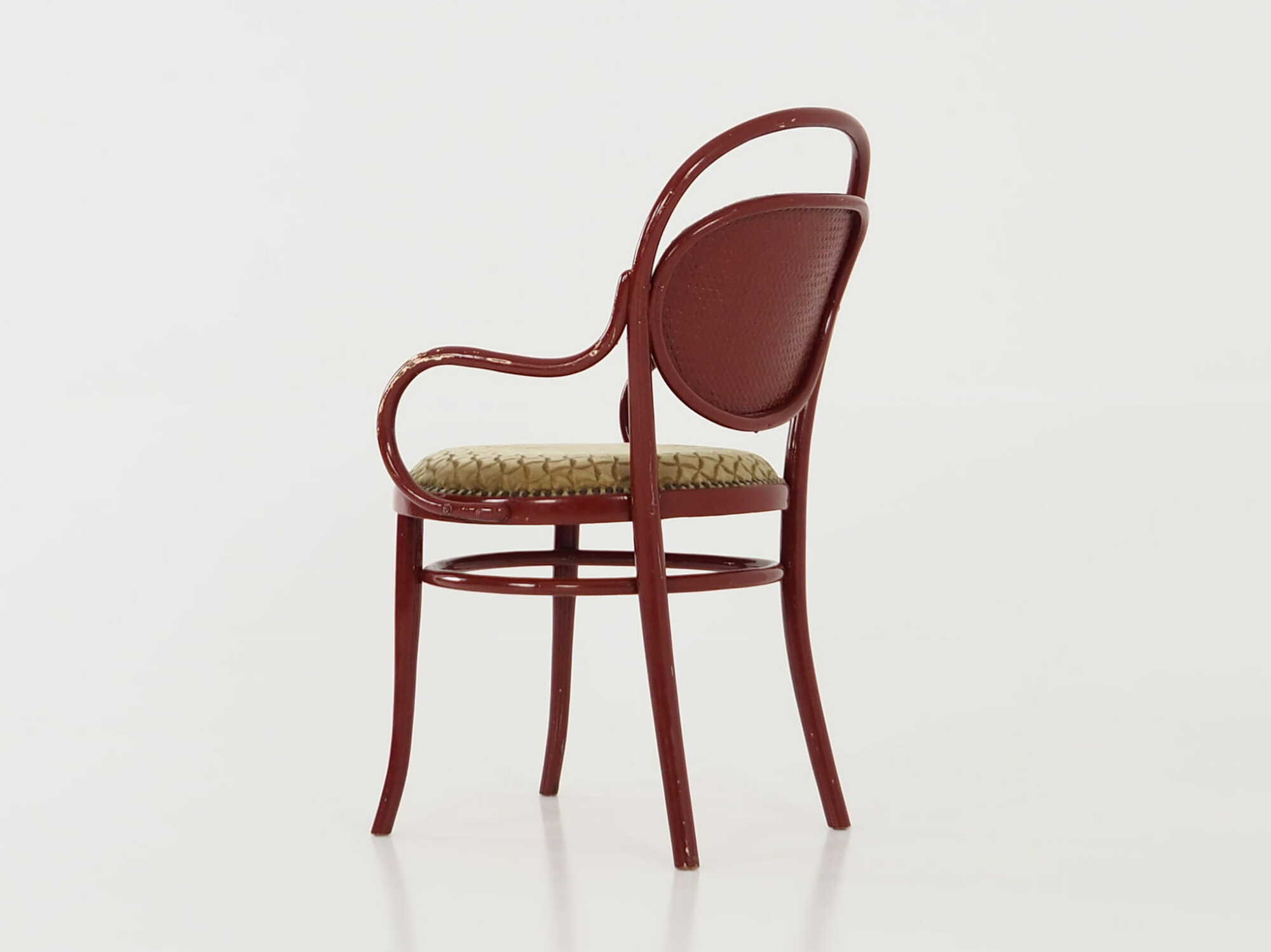 Vintage chair beech wood textile green 4