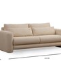 Sofa 3-Sitzer Beige 2