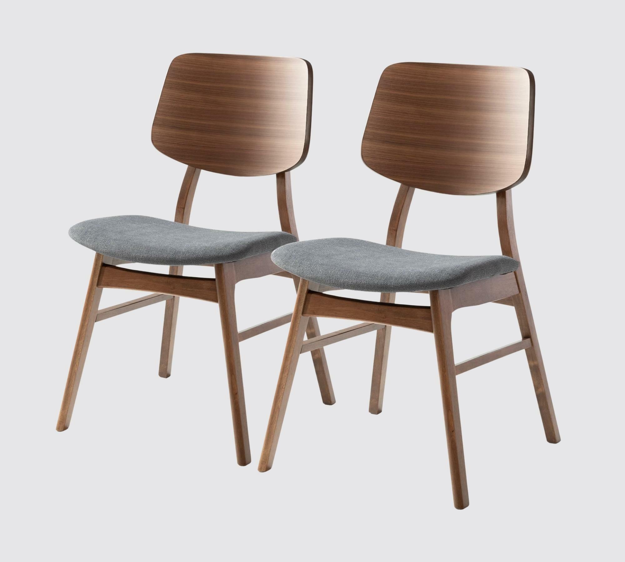 2x Esszimmerstuhl Walnuss Dekor Braun 0