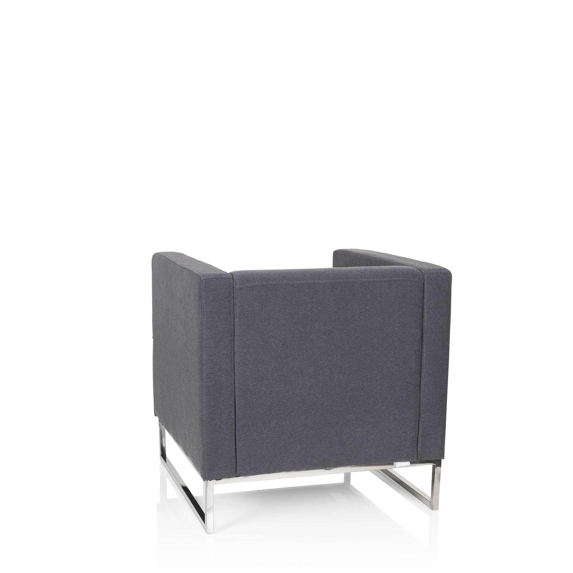 BARBADOS Sessel Stoff Grau 6