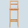 Bar stool solid heartwood beech brown 1