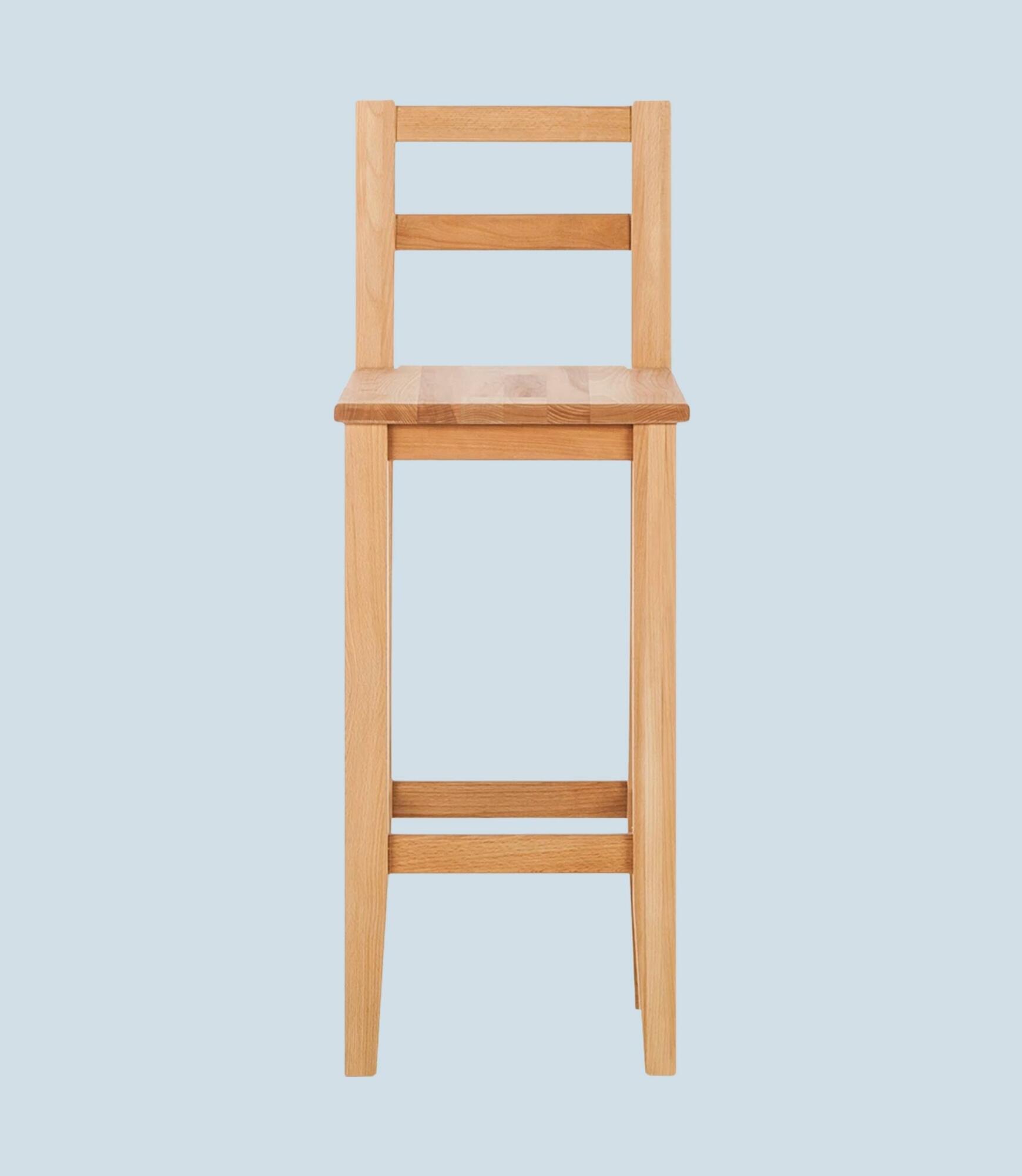 Bar stool solid heartwood beech brown 1