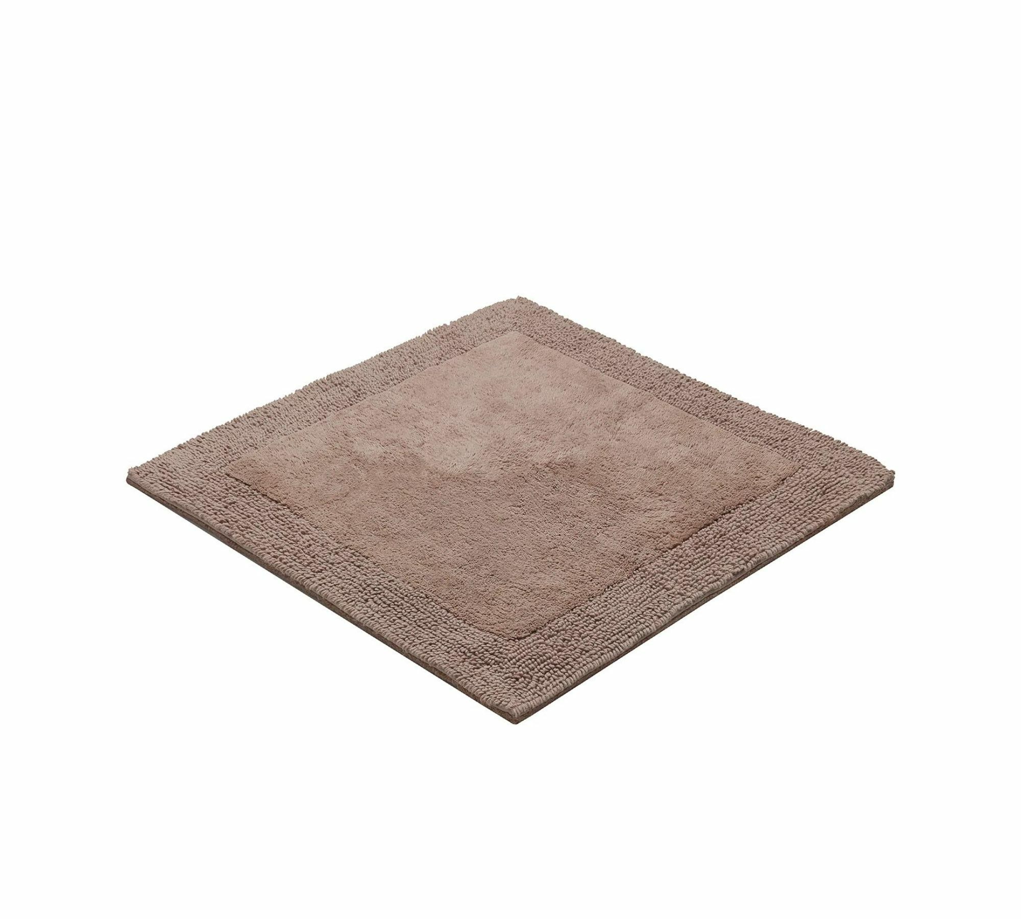 Bath mat woven fabric brown 60 x 60 cm 1