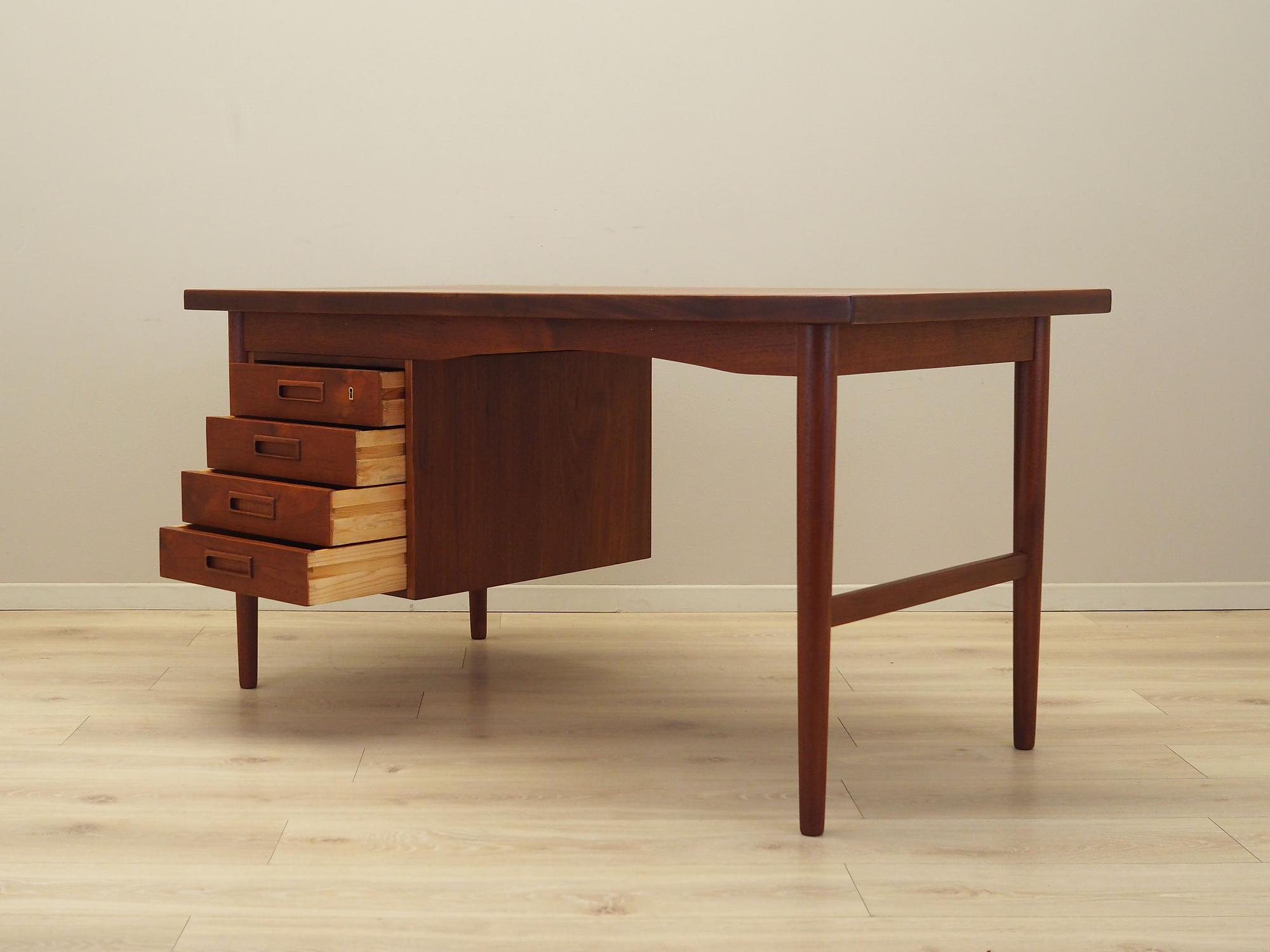 Schreibtisch Teakholz 1970er Jahre 7