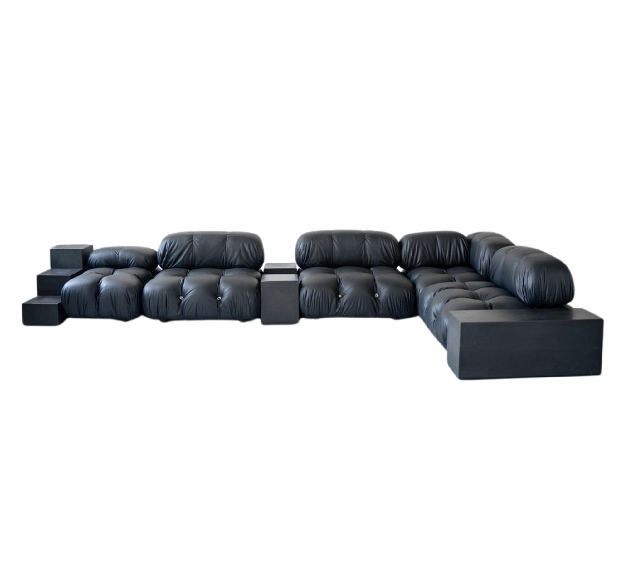 Vintage Mario Bellini Modulares Camaleonda Sofa Schwarz 0