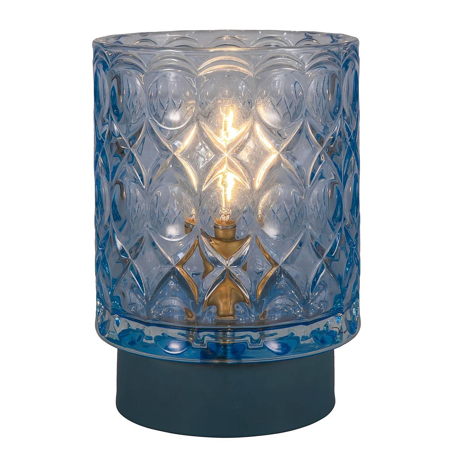 Glamour Typ C Tischleuchte Aluminium Farbglas 1-flammig 0