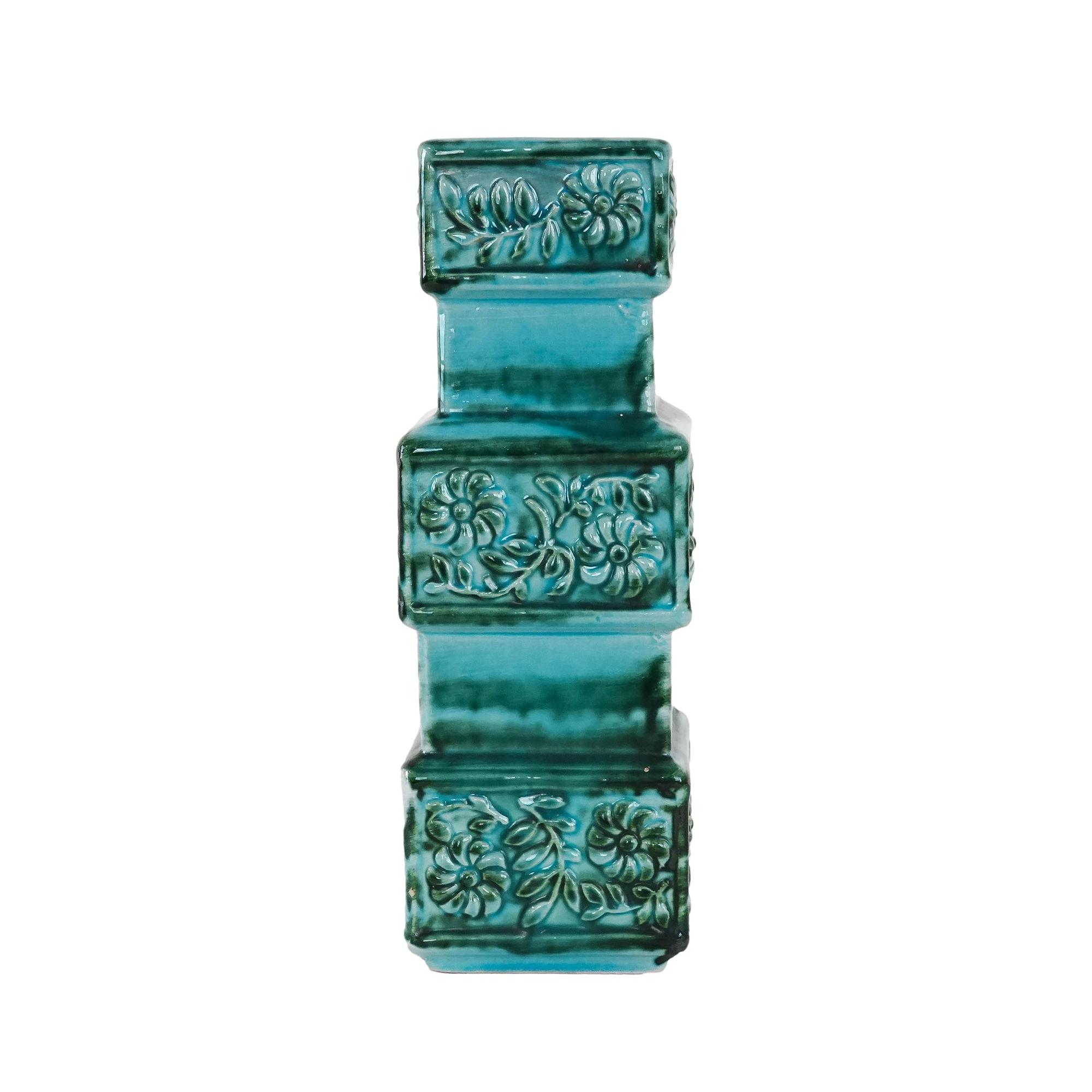 Keramikvase Türkis 1960er Jahre 0