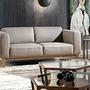 Sofa 2-Sitzer Leder Grau 1