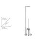 Toilet Brush Set Ferla Stainless Steel Silver 3