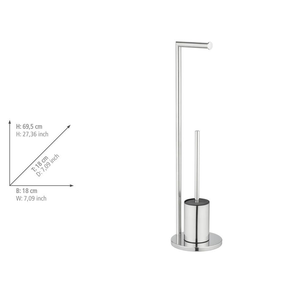 Toilet Brush Set Ferla Stainless Steel Silver 3