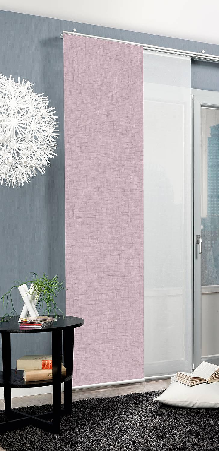 Schiebevorhang Pive Webstoff Rosé 60 x 245 cm 1er Set 2