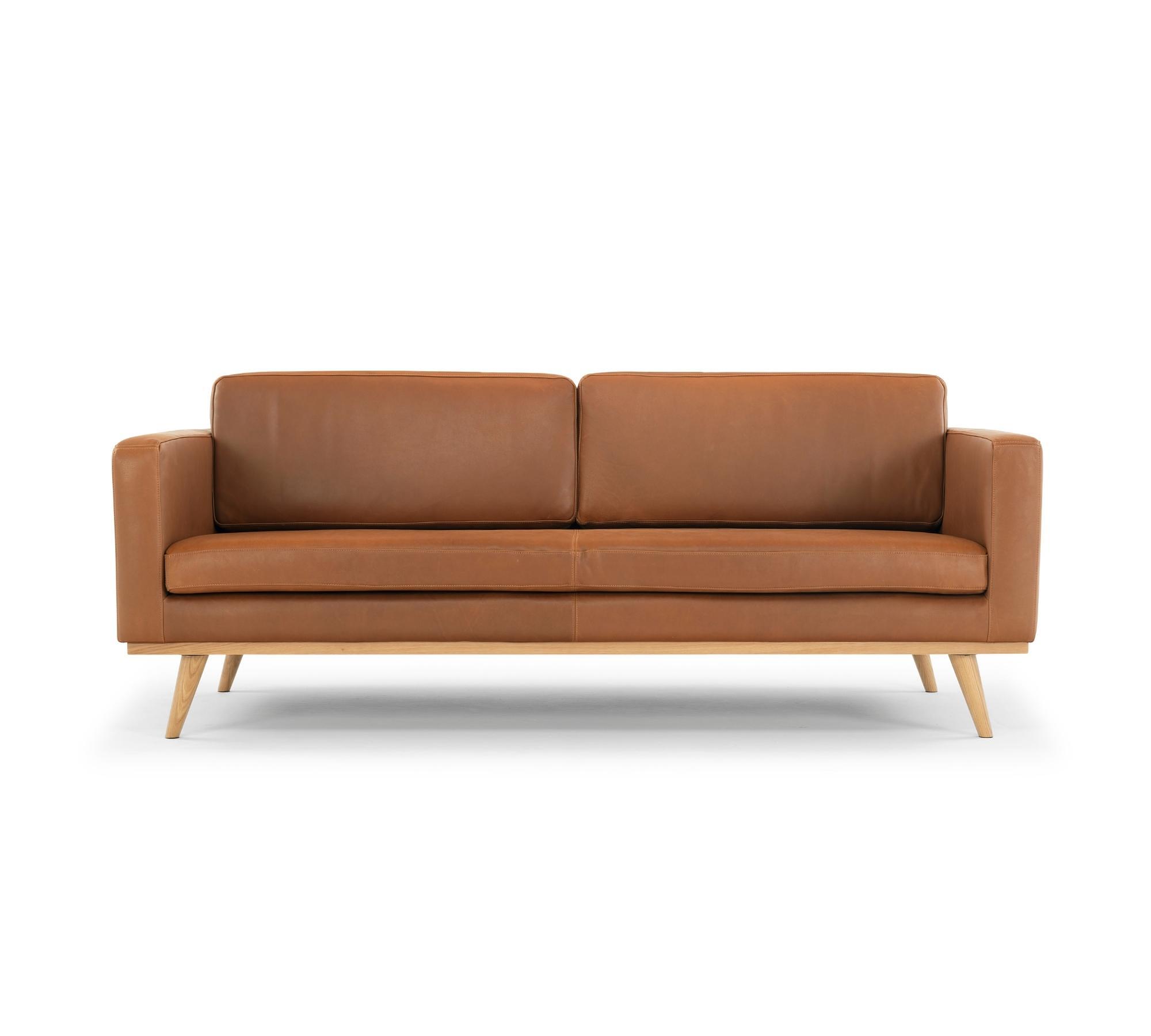 Johan 3-seater sofa leather cognac 0