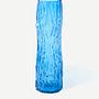 Log vase glass blue 2