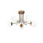 5-Flame Daisy Pendant Lamp 146-AV2 Iron Glass Gold 5