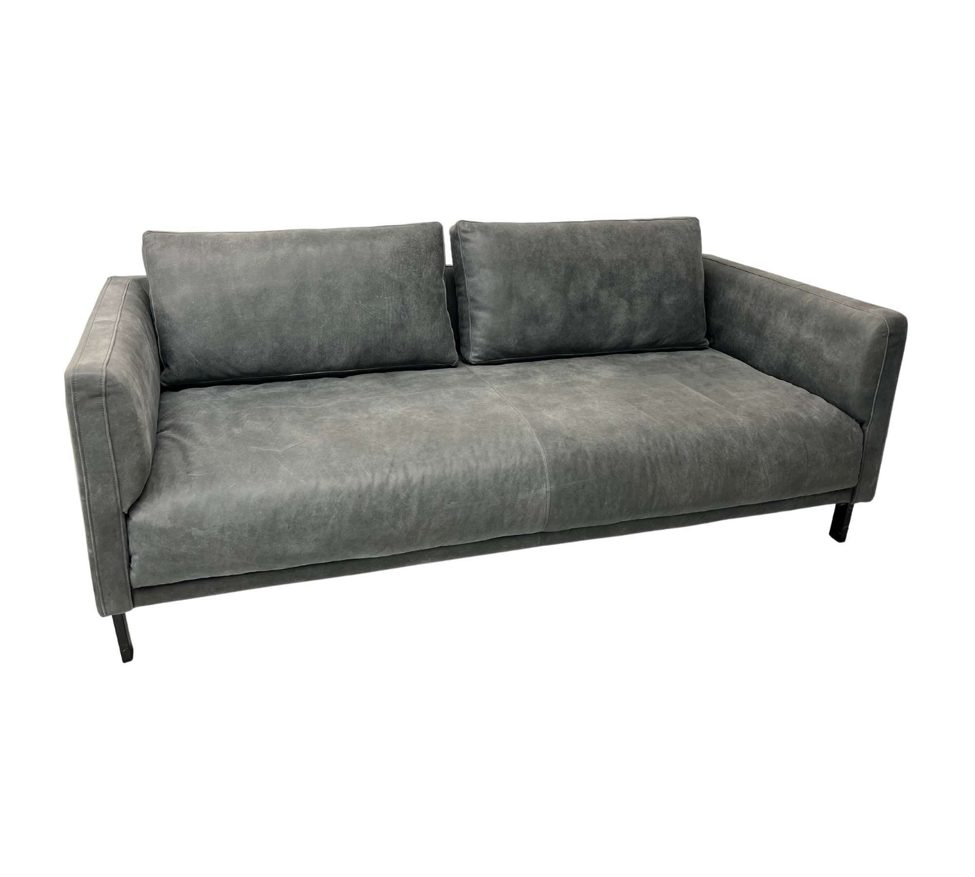 Slender Sofa 2-Sitzer Leder Grau 0