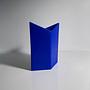 Vintage Postmodern Blumenvase Keramik Blau 1990er Jahre 3