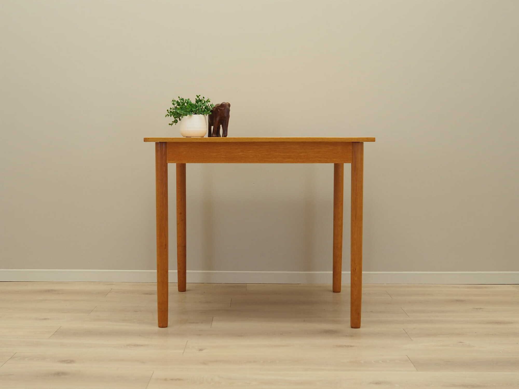 Vintage table ash wood brown 1960s 1