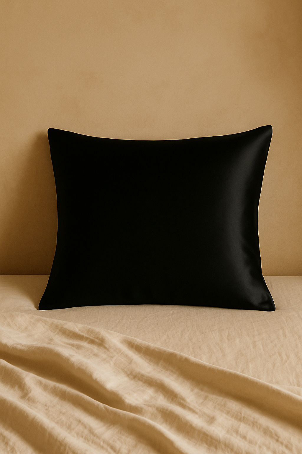 Black Noir Dream Kissenbezug Maulbeerseide Schwarz 60x70cm 7