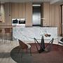 Dining chair textile walnut grey 5