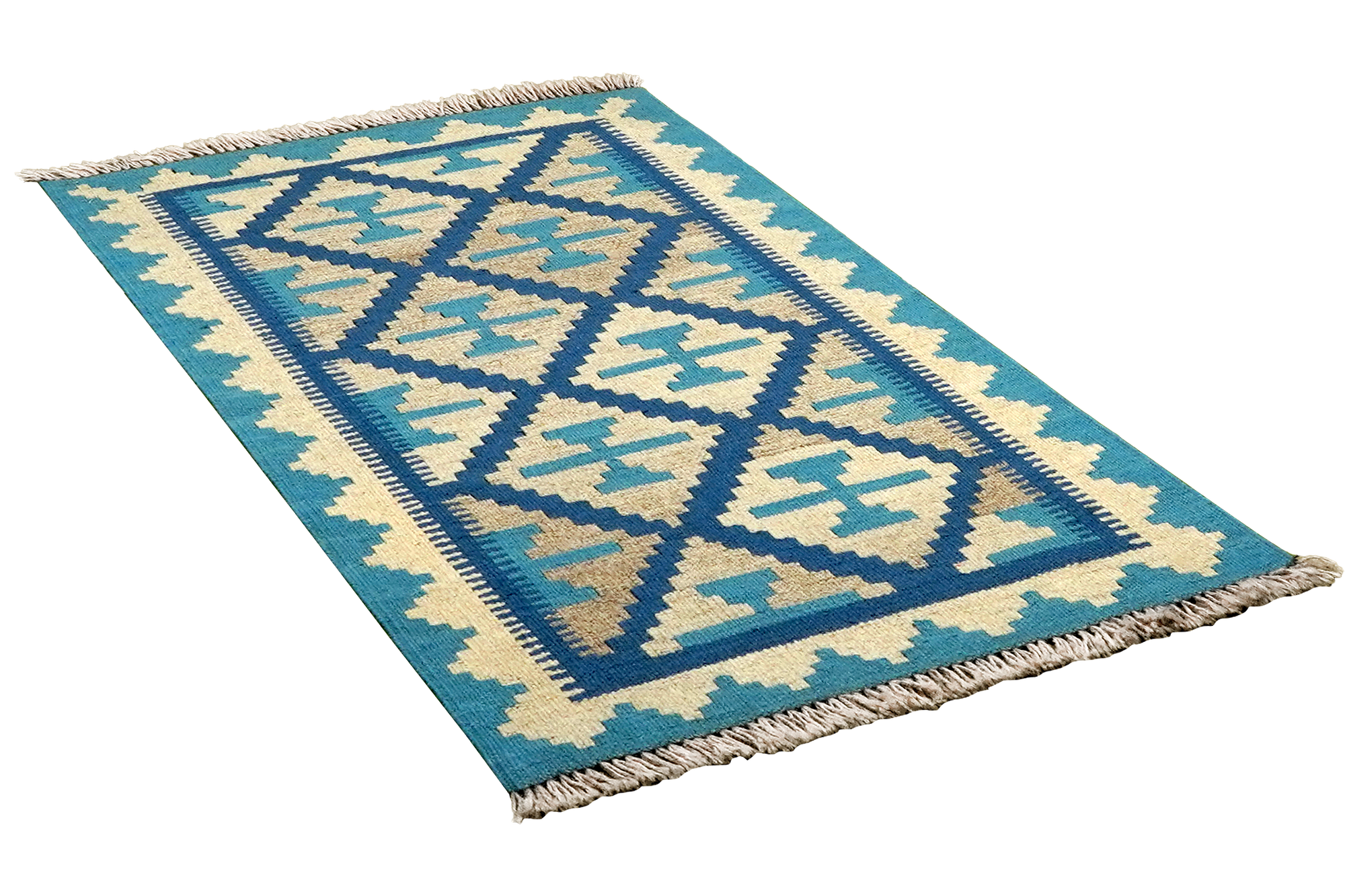Kilim Gashgai Teppich Blau 2