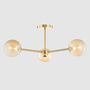 3-light ceiling lamp iron gold 1