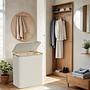 Laundry basket Ekana Bamboo White 60x39cm 2
