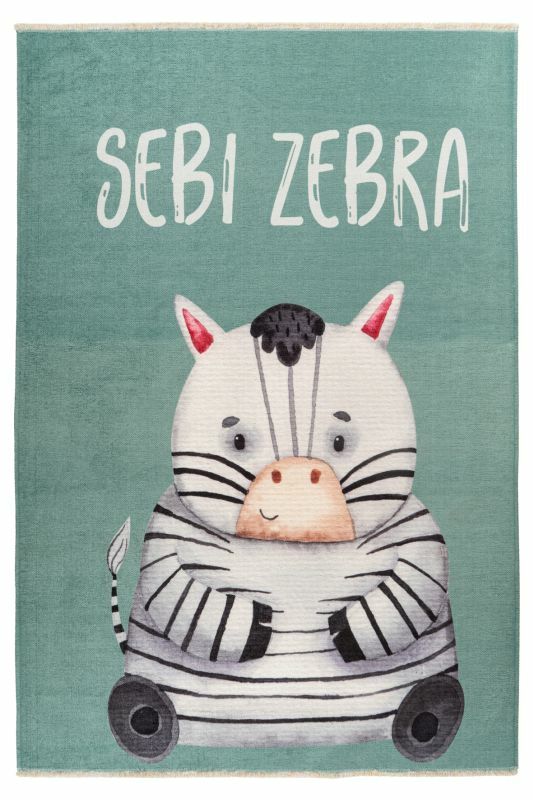 Greta Teppich Zebra Baumwolle Mehrfarbig 115 x 170 cm 3