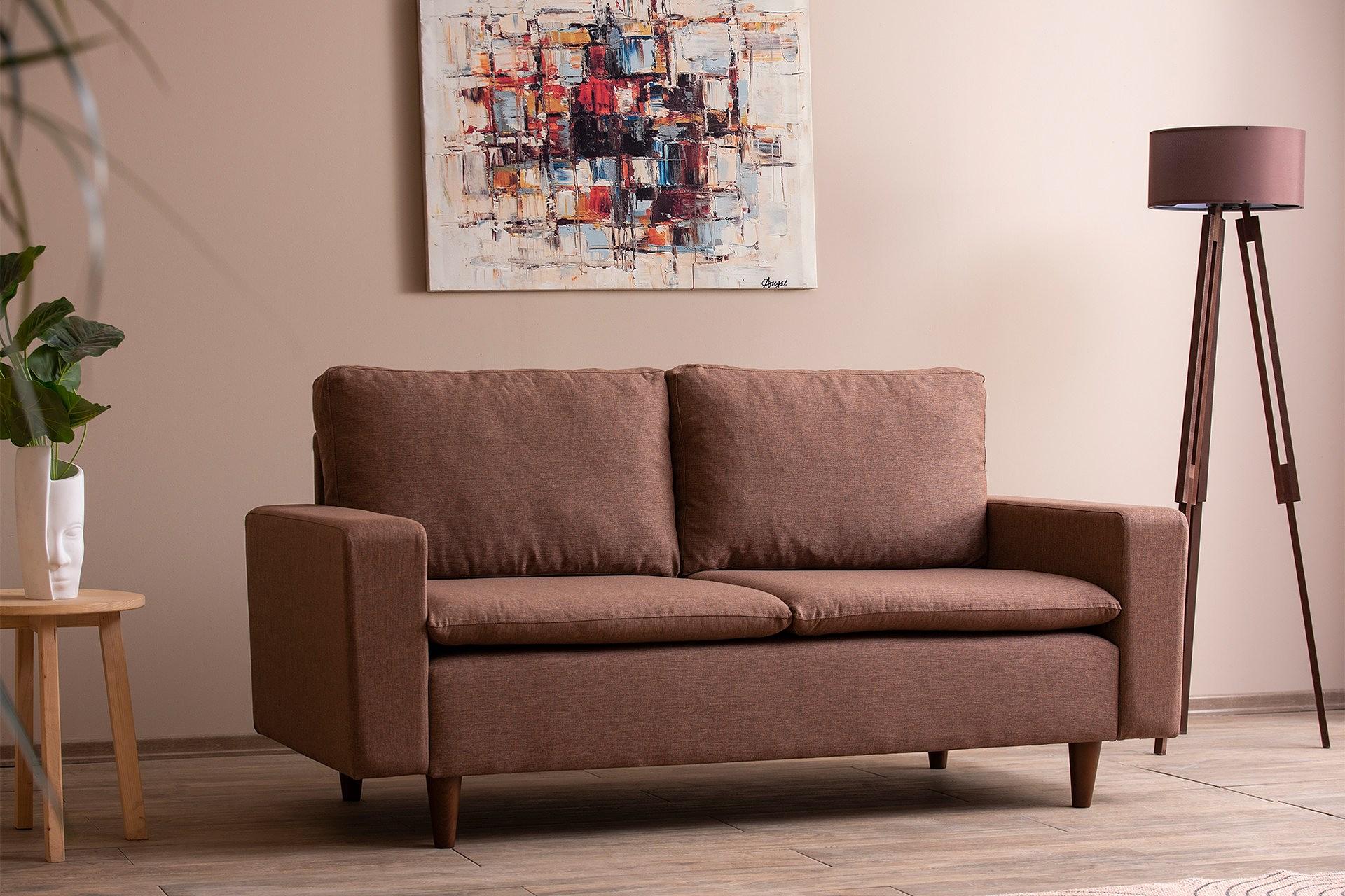 Lungo Sofa 2-Sitzer Hellbraun 2