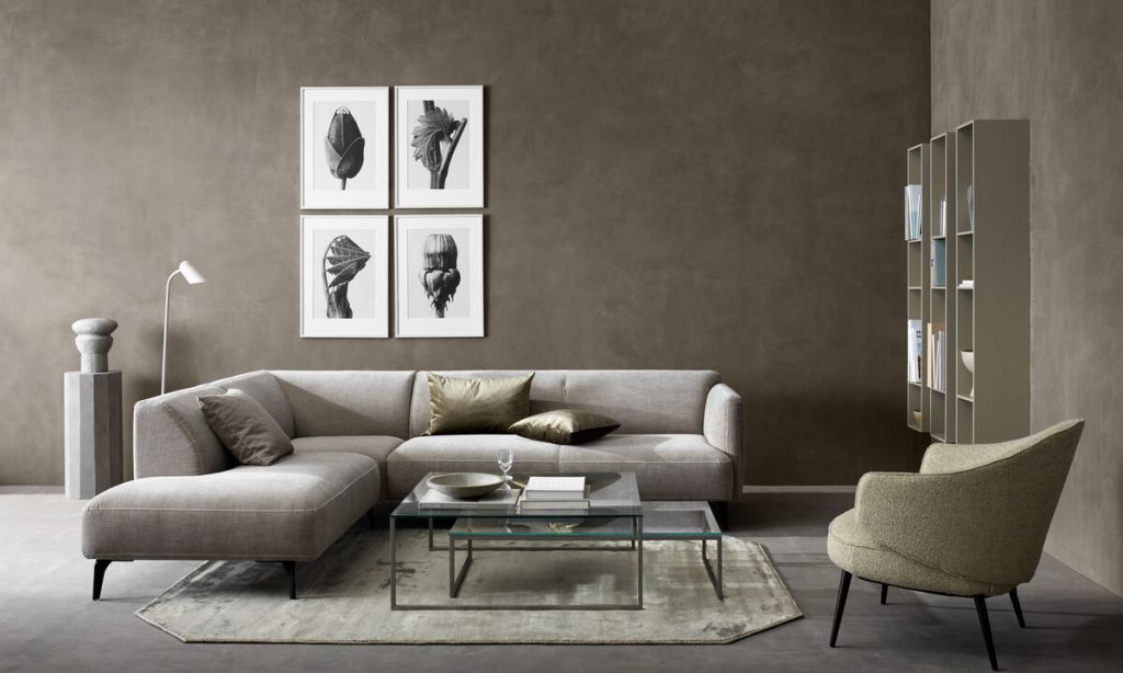 Nature Form Framed Print Blue Beige Grey 2