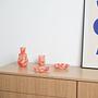 Glass object set Orange 1970s 1