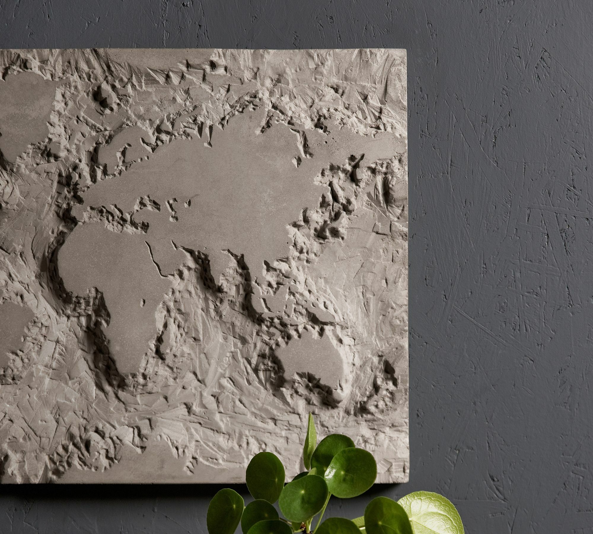 The Gray Planet Wandbild Faserbeton Grau 0