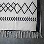 Teppich Baumwolle Schwarzweiß 1