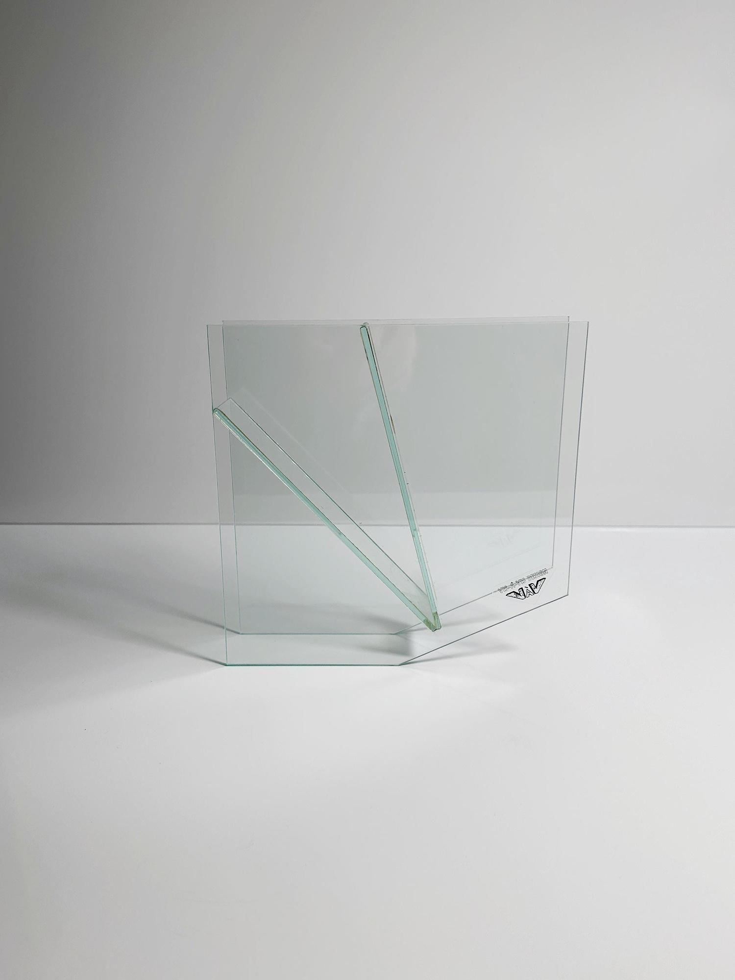 Postmodern Blumenvase Glas 1990er Jahre 2