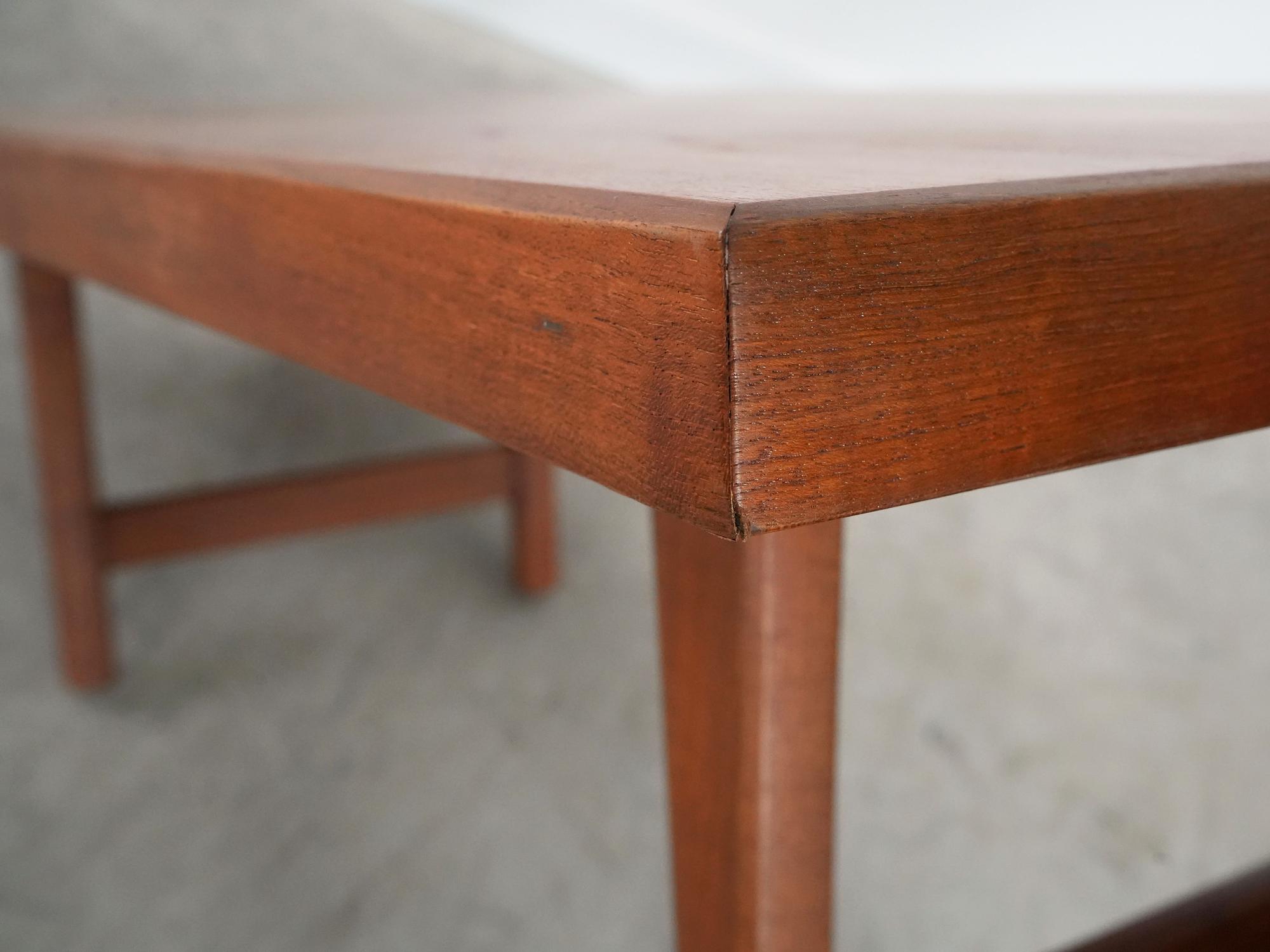Coffee table teak wood 1970s 11