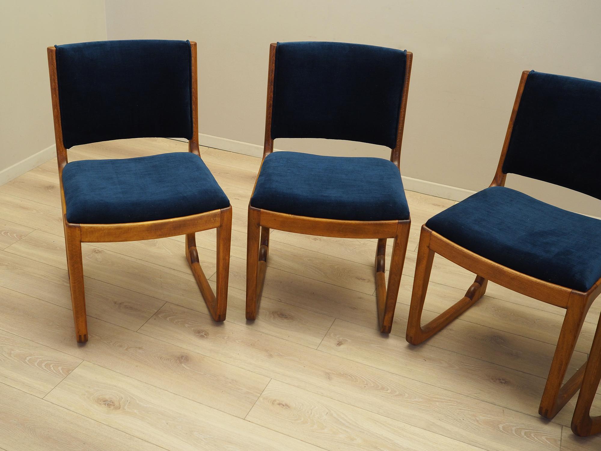 4x Dining chair Beech wood 1950s 2