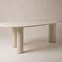 Dining Table, "Mel", 8 Seats, White, 200x120x76 2