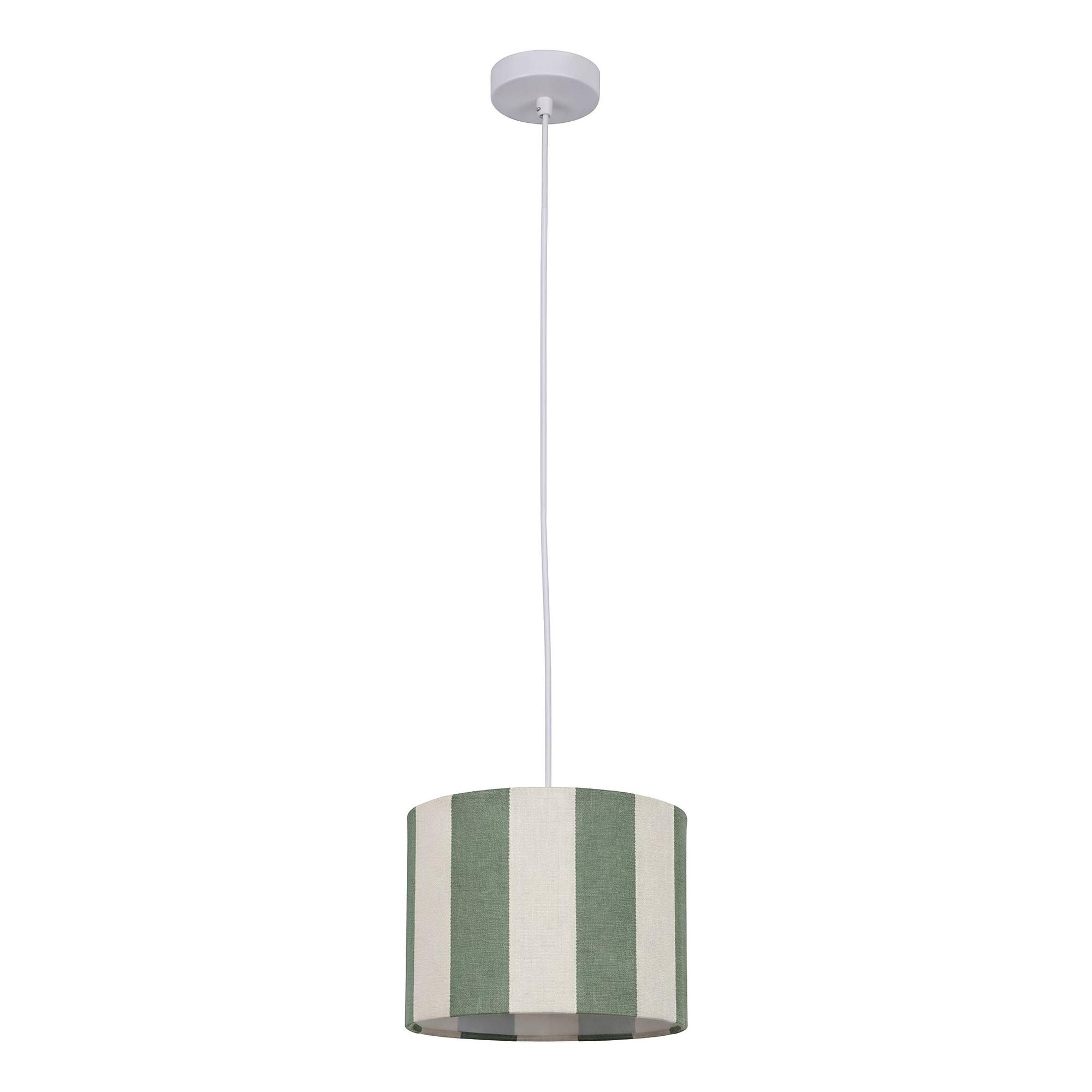 Pendant light Lirum iron / linen 1-bulb green 3