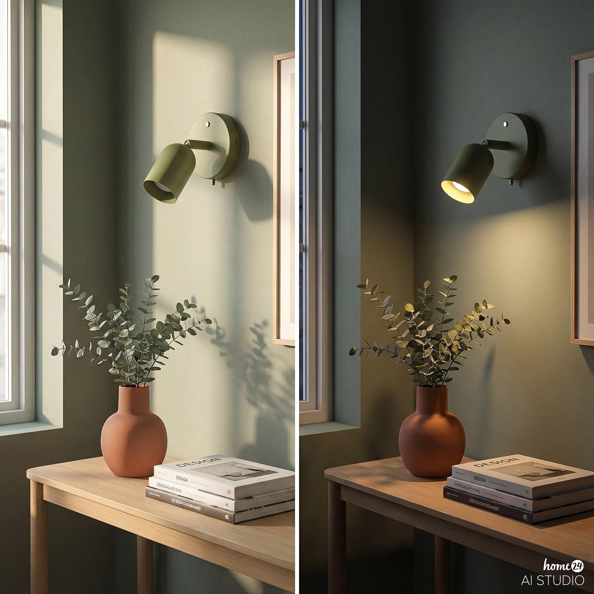 Dina Akku-Wandleuchte 3-Stufen-Dimmer Fernbedienung Grün 2