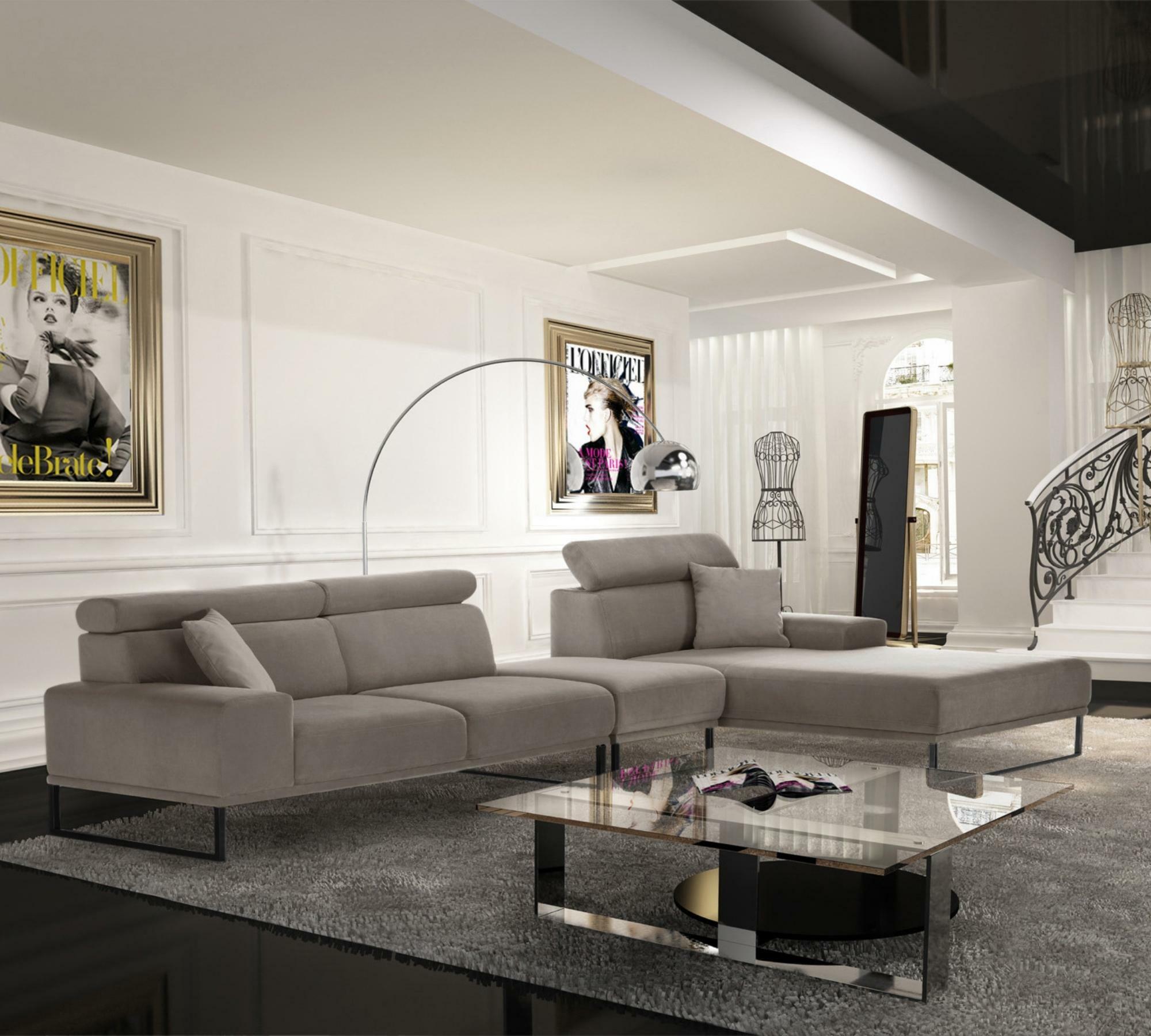 Georgia Sofa Récamiere Rechts Taupe 0