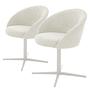 Armchair LECHER Set of 2 Cream White 1
