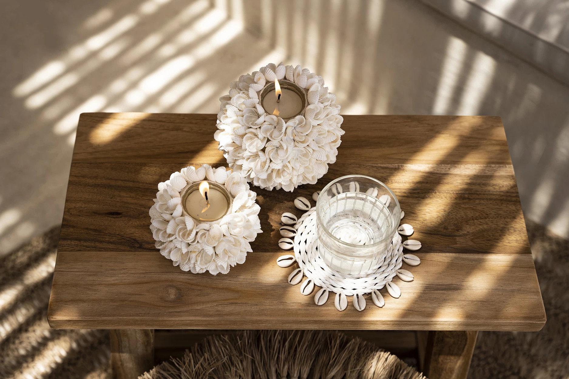 Shell Untersetzer Seegras Creme 2
