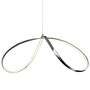 Pendant lamp Loop Line Metal Silver 0