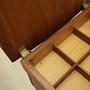 Vintage sewing table teak brown 1960s 13